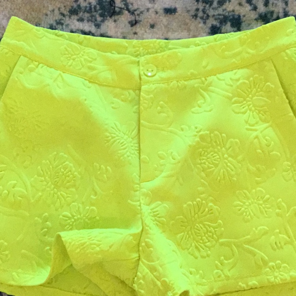 Cecico Neon Yellow Shorts